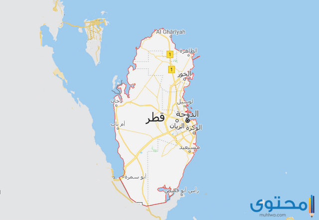 خريطة قطر الجديدة بالمدن كاملة