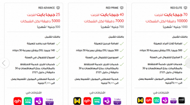 جميع أنظمة فودافون الجديدة 2023