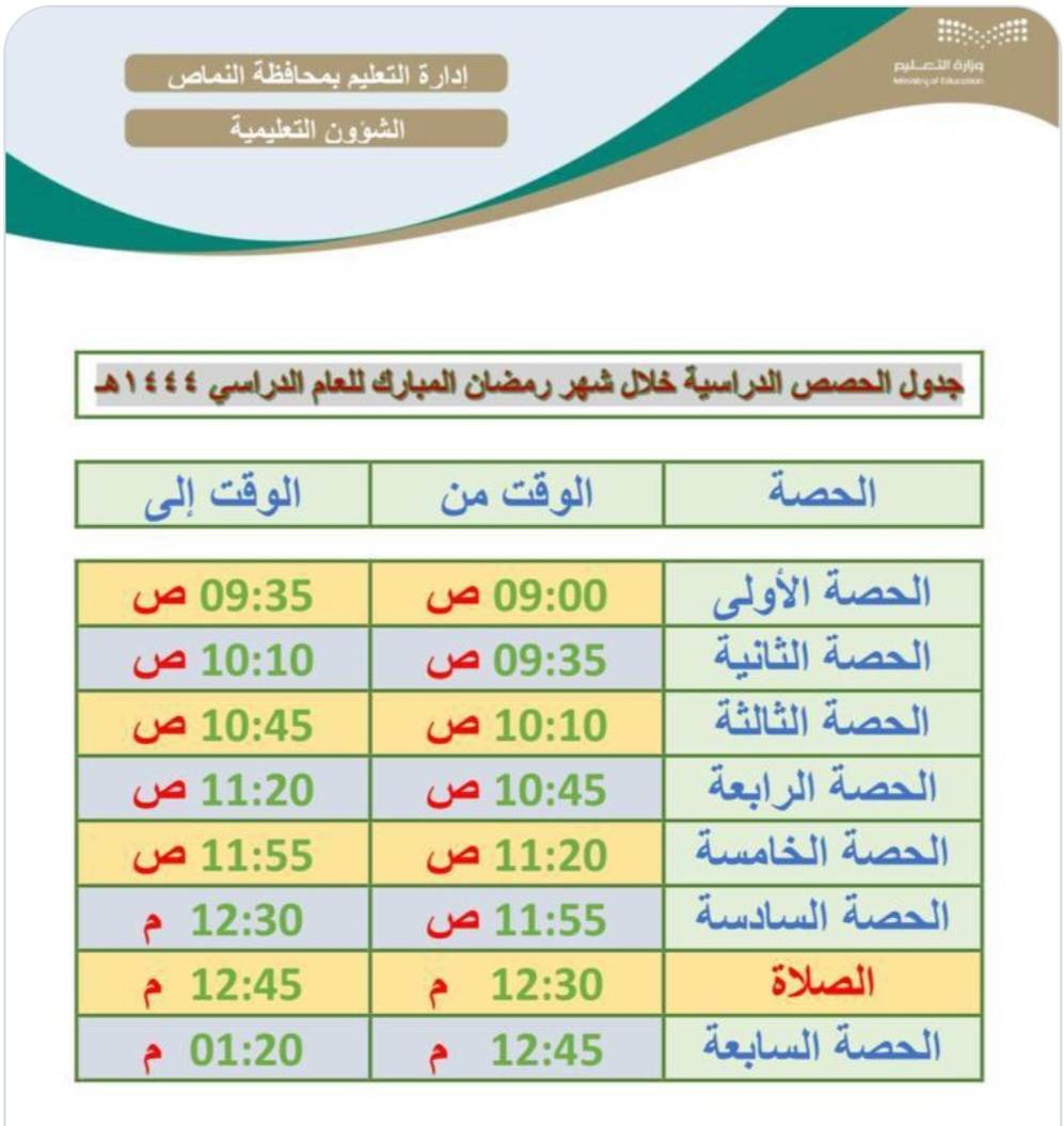 دوام رياض الاطفال في رمضان