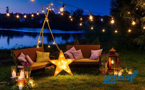 أشكال ديكورات شهر رمضان للجلسات الخارجية