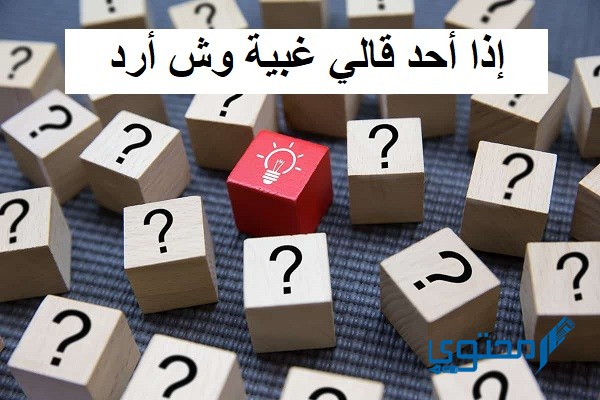 إذا أحد قالي غبية وش أرد علية