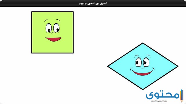 وجه الاختلاف بين المربع والمعين والفرق بينهم