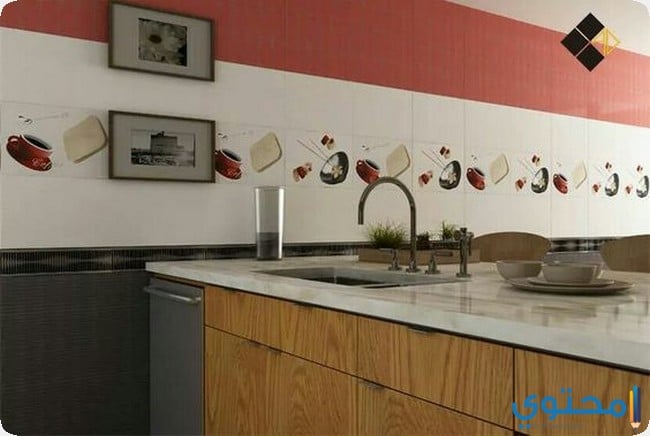 سيراميك الجدران للمطبخ والحمام06 ديكورات منازل باللون الأحمر 2024 عصرية مودرن