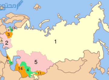 خريطة الاتحاد السوفيتي قبل التفكك