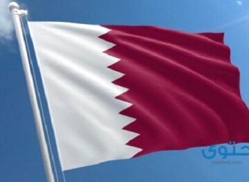 علم قطر للتلوين.. رسومات علم قطر للتلوين