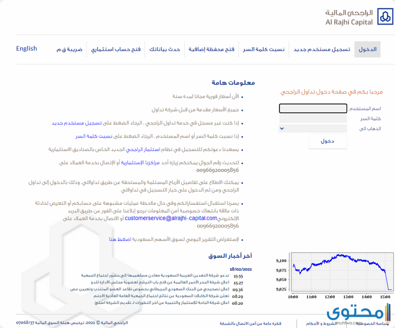 فتح محفظة أسهم