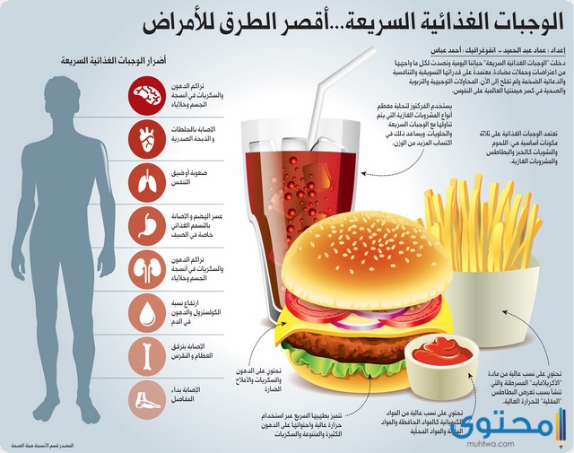 مطوية عن الوجبات السريعة