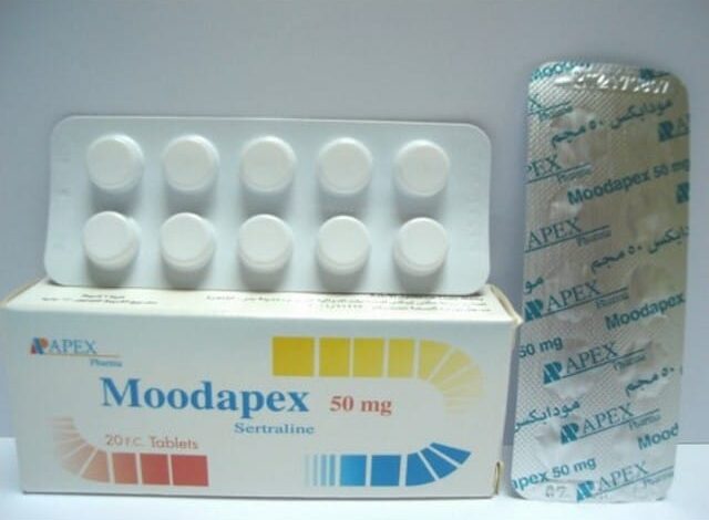 نشرة اقراص مودابكس Moodapex لعلاج الاكتئاب والقلق